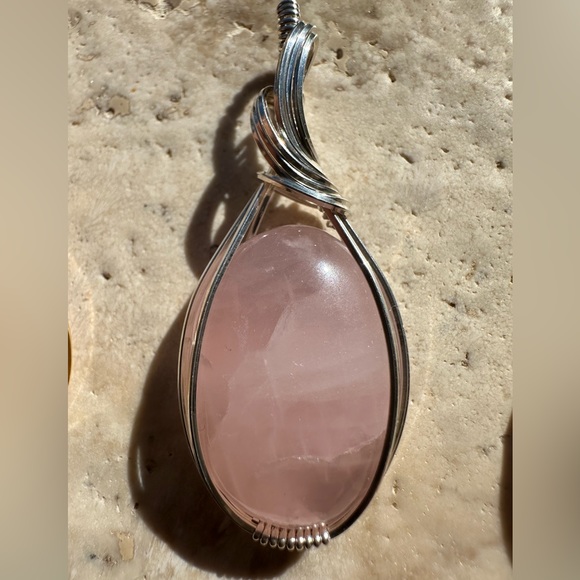 artifice jewelry Jewelry - Sterling Silver Rose Quartz Necklace Pendant